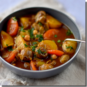 Irish seitan stew with Guinness