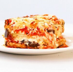 Vegan vegetable lasagne without pasta.