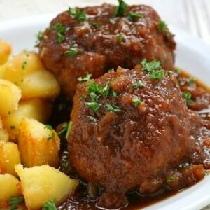 Boulets végan a la Liégeoise, sauce lapin