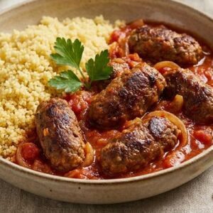 Brochettes de kefta vegan, aux aubergines grillées