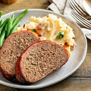 Pain de viande vegan, stoemp au légumes du moment
