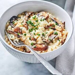 « Risotto alla Fungaiola riz carnaroli » ou le risotto de choux fleurs aux champignons