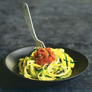 Spaghettis de courgettes & boulettes